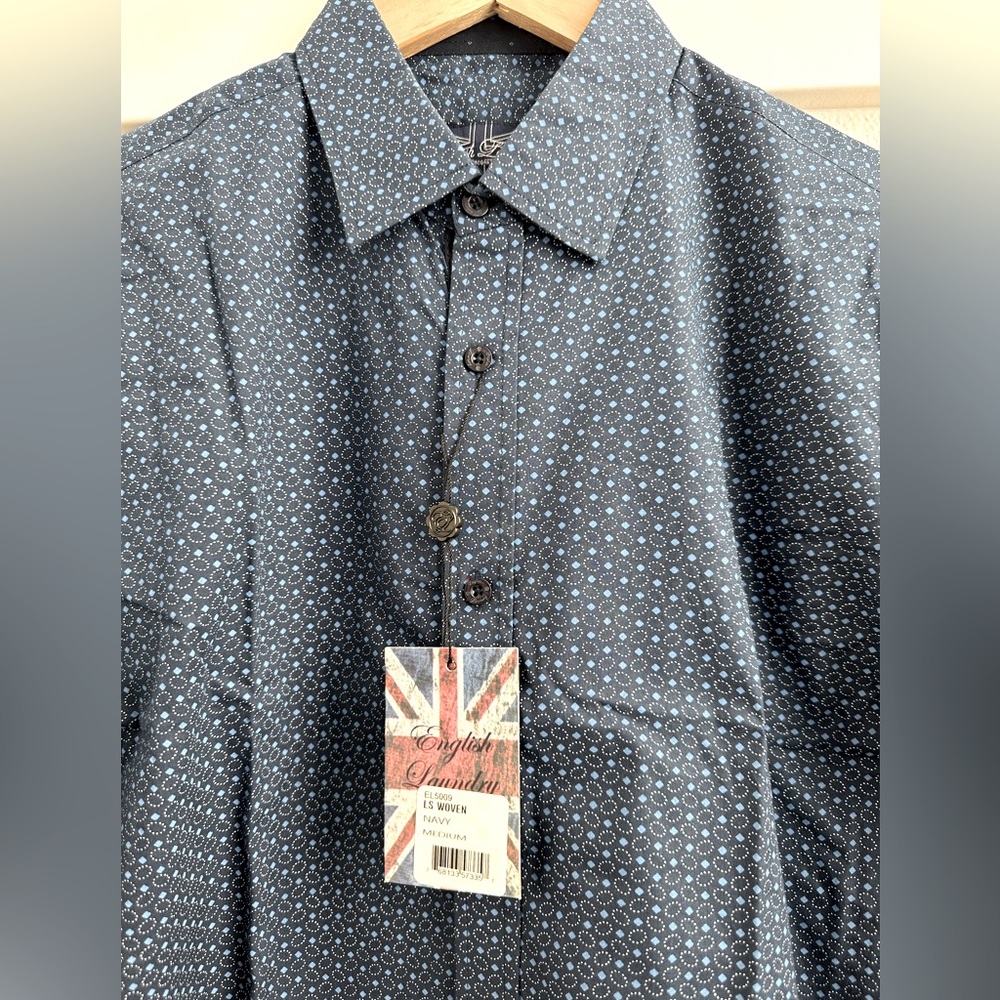 English Laundry navy men’s dress shirt